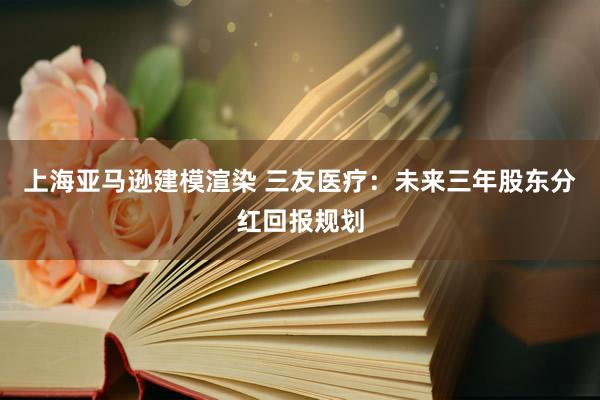 上海亚马逊建模渲染 三友医疗：未来三年股东分红回报规划